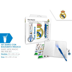 Diario + Boligrafo Magico Real Madrid 23x22x3cm