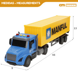 Speed&Go- Camión Contenedor Service Manful 1:16 Luz&Sonido