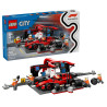 Lego City - Parada en Boxes de F1 y Equipo de Mecánicos con Coche Ferrari