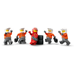 Lego City - Parada en Boxes de F1 y Equipo de Mecánicos con Coche Ferrari