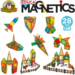 Educa Magnetics 28 Piezas de Bloques Magnéticos 3D