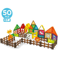 Educa Magnetics 50 Piezas de Bloques Magnéticos 3D