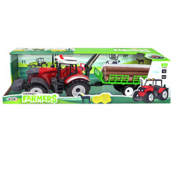 Market Farmers - Tractor Remolque Fricción 45 cm Luz&Sonido