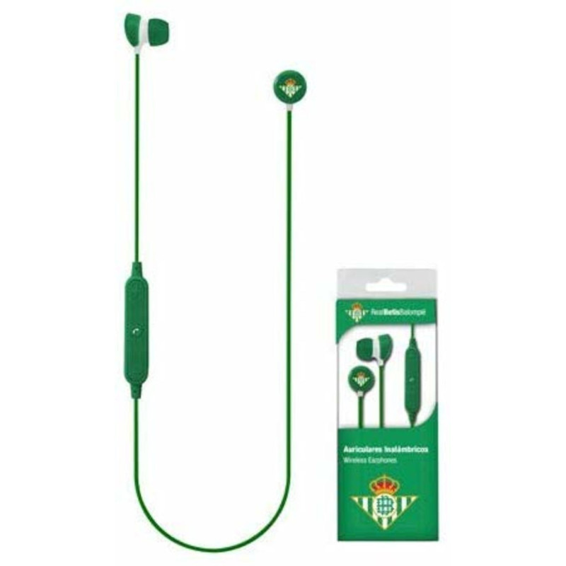 Auriculares Stereo Bluetooth Deportivos Universal Licencia Fútbol Real Betis