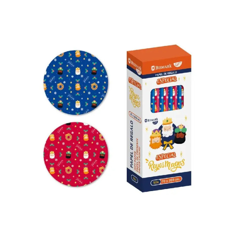 Papel de Regalo 70x200cm Reyes Magos