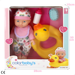 Bebe C/ Accesrios y Flotador Color Baby