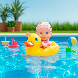 Bebe C/ Accesrios y Flotador Color Baby