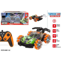 Speed&Go - Coche R/C 2.4G Stunt c/Luz,Sonido&Humo