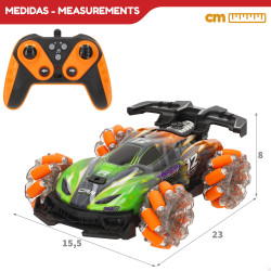 Speed&Go - Coche R/C 2.4G Stunt c/Luz,Sonido&Humo