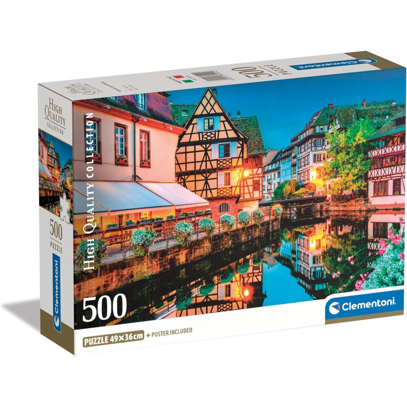 Puzzle Clementoni Casco antiguo de Estrasburgo de 500 Piezas