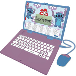 Lexibook - Ordenador Portátil Educativa Bilingüe Con 124 Actividades Stitch
