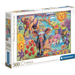 Puzzle Clementoni Elefantes de Carnaval 500 Piezas