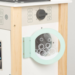 Woomax - Cocina Electrica Madera 81x30x97 cm c/Lavadora Luz&Sonido