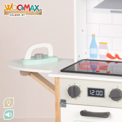 Woomax - Cocina Electrica Madera 81x30x97 cm c/Lavadora Luz&Sonido