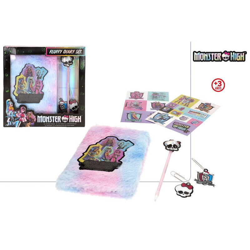 Monster High - Set Diario c/Boligrafos y clips