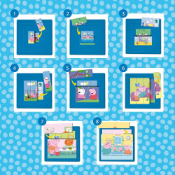 Peppa Pig - 8 Puzzles Infantiles 25 Piezas