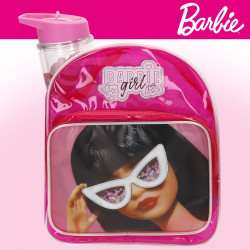 Barbie - Mochila Barbie Con Estuche, Botella Y Rotuladores De Colores Para Colorear