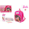 Barbie - Mochila Barbie Con Estuche, Botella Y Rotuladores De Colores Para Colorear