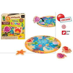 Montessori- Puzzle Madera Redondo