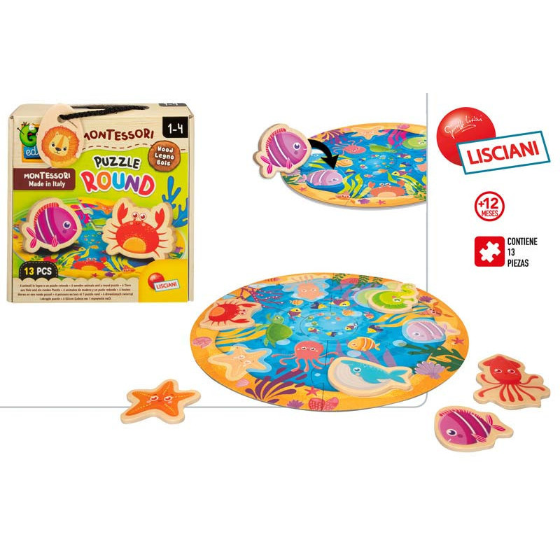Montessori- Puzzle Madera Redondo