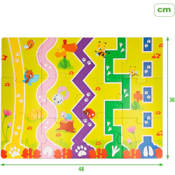 Lisciani - Puzzle Interactivo Montessori 12 Piezas Grandes