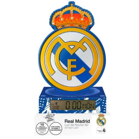 Real Madrid Lámpara 3D Alarma y Despertador
