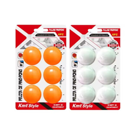 Pack 6 pelotas Pin Pon