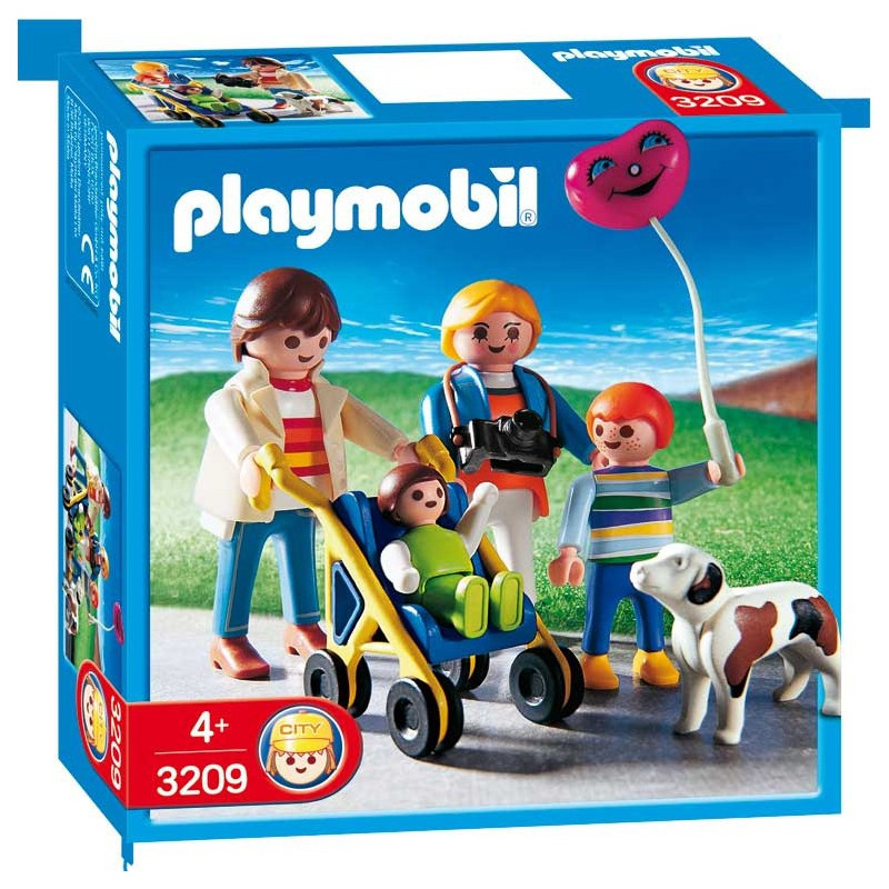 PLAYMOBIL Família con Perro y Carro 3209