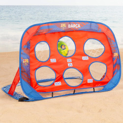 Portería Plegable 4 en 1 del FC Barcelona con Diana 120X80cm