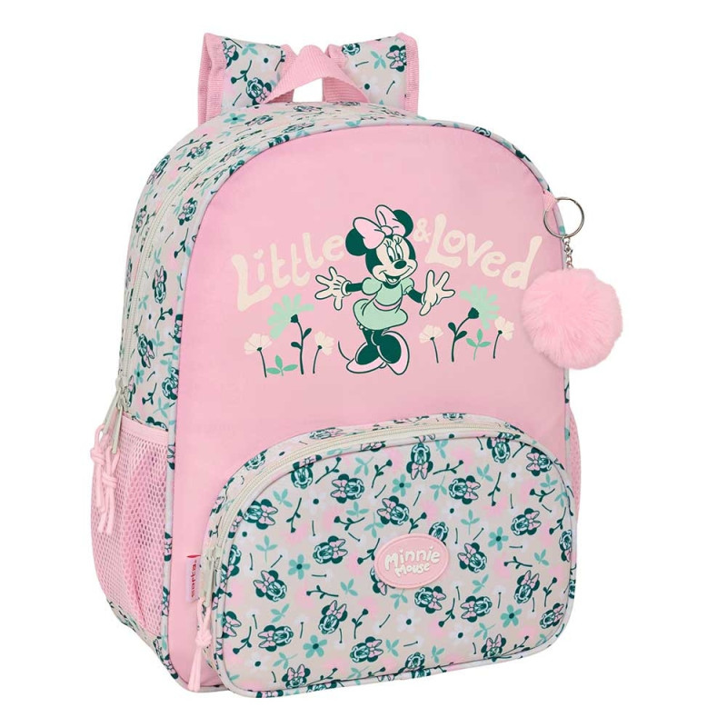 Mochila Junior Minnie Disney Minty Adaptable a Carro 38Cm
