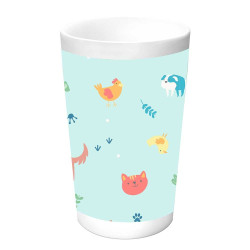 Platos, Cubiertos y Vaso safta Preescolar Pandi