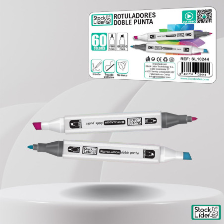 Rotuladores Doble Punta 60pcs