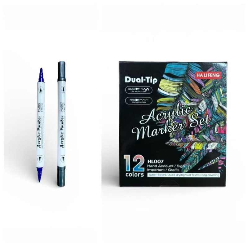 Set de  Rotuladores Acrílicos 12 pcs