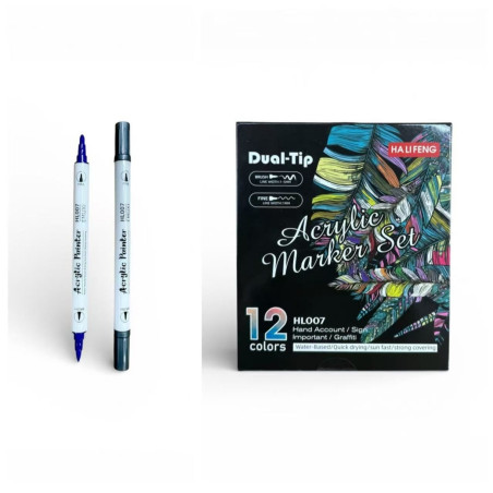 Set de  Rotuladores Acrílicos 12 pcs
