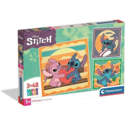 Stitch Puzzle 3x48 Piezas