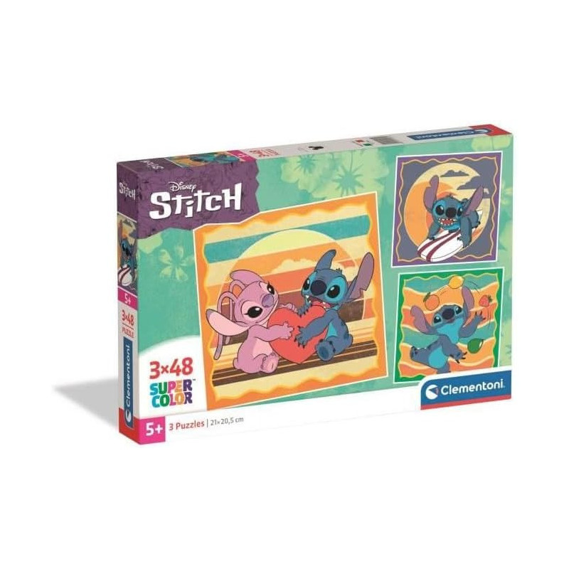 Stitch Puzzle 3x48 Piezas