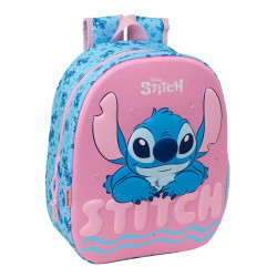 Mochila Preescolar 3D Stitch c/Luz