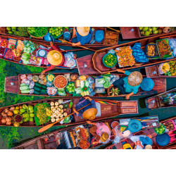 Puzzle Clementoni Mercado Flotante Tailandés 1000 Piezas