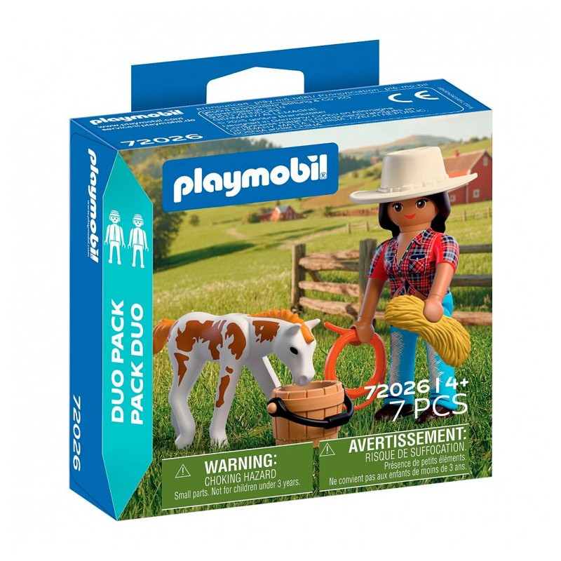 Playmobil Duo Pack Jinete con Caballo 72026