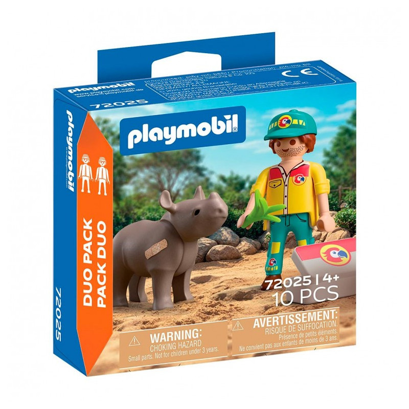Playmobil Duo Pack Cuidador de Rinocerontes 72025