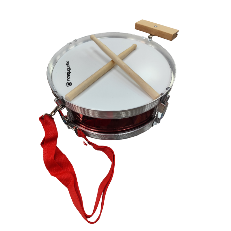 Tambor Metalico Infantil 30cm Rojo