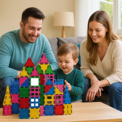 Juego Construcción Magnético Castillo 50 Piezas