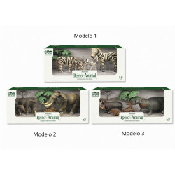 Set Figuras Animales de la Selva 4 Piezas