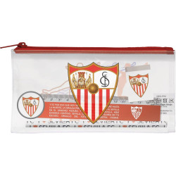 Estuche Portatodo Transparente Con Material Sevilla Fútbol Club
