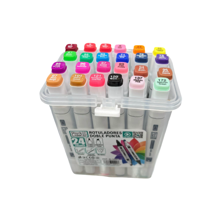 Rotuladores doble punta 24pcs