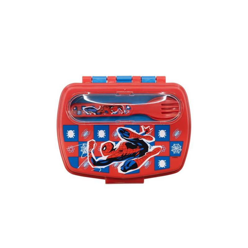 Fiambrera Spiderman con Cubiertos
