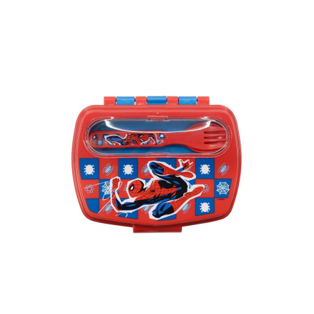 Fiambrera Spiderman con Cubiertos