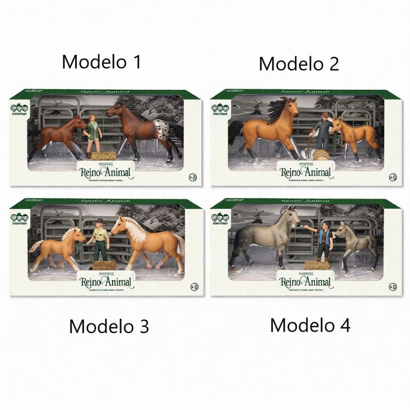 Set Figuras Caballo y Potro 5 piezas