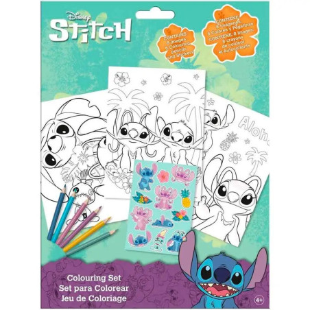 Set de Colorear con Pegatinas Stitch