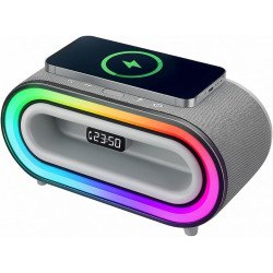 Altavoz con Reloj, Cargador y Lampara